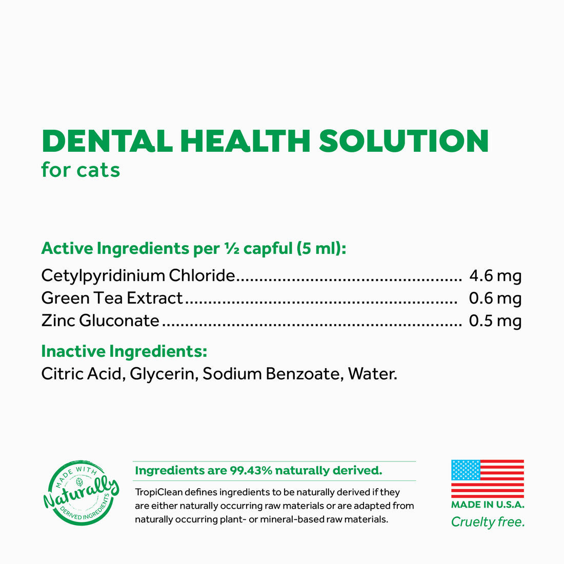 Dental Water Additive For Cats